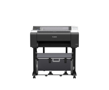 Canon imagePROGRAF TM-510M MFP Frontansicht mit Standfuß und Auffangkorb