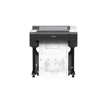 Canon imagePROGRAF TM-510M MFP Frontansicht mit ausgegebenem CAD-Plan