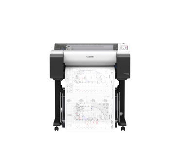 Canon imagePROGRAF TM-515 Frontansicht mit ausgegebenem CAD-Plan