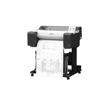Canon imagePROGRAF TM-515 Schrägansicht mit Druckausgabe