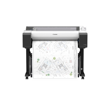 Canon imagePROGRAF TM-615 Frontansicht mit ausgegebenem CAD-Plan