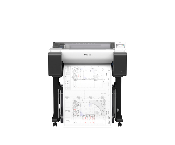 Canon imagePROGRAF TM-515 Frontansicht mit ausgegebenem CAD-Plan